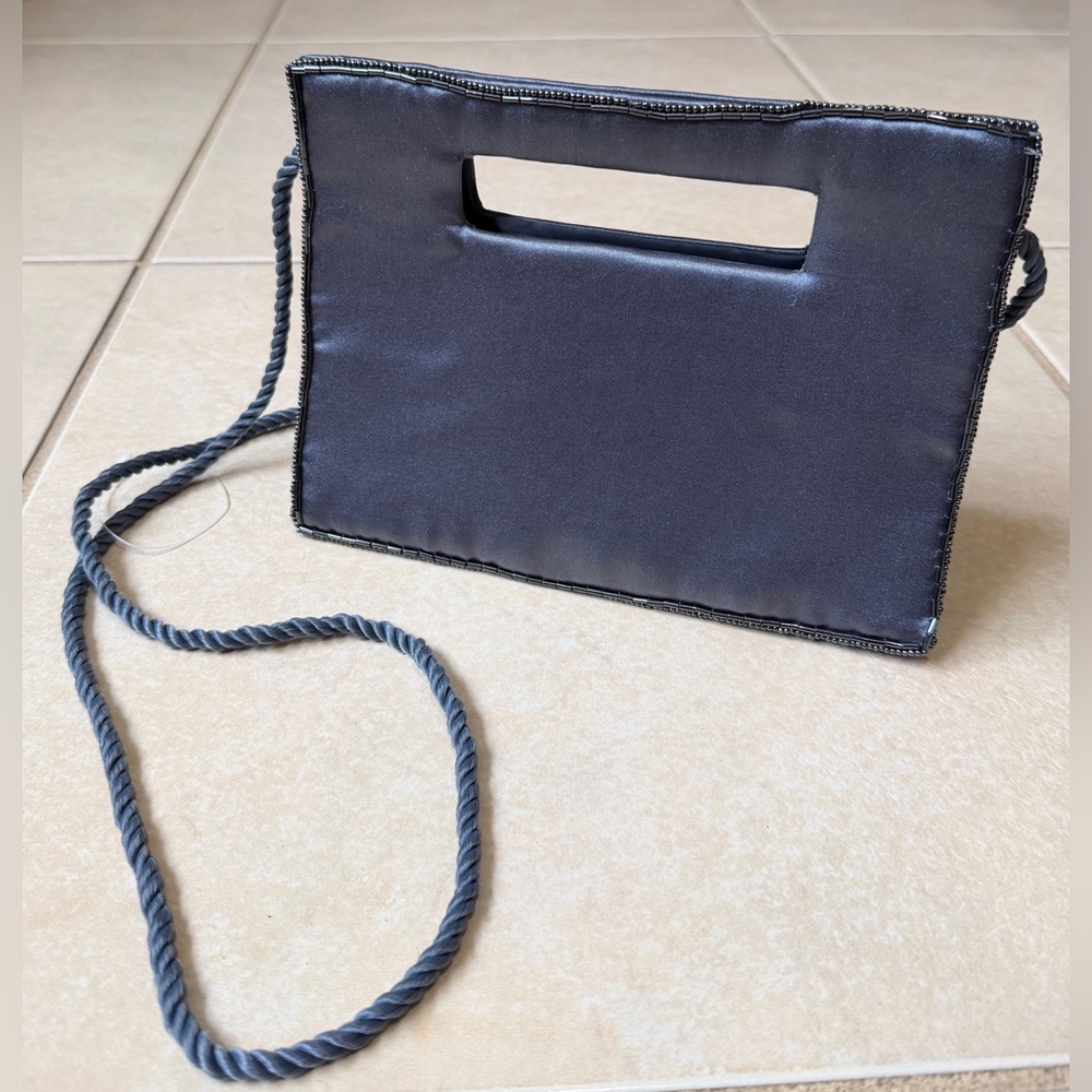 Swee Lo New York Women's Blue/Gray Satin Crossbody Handbag